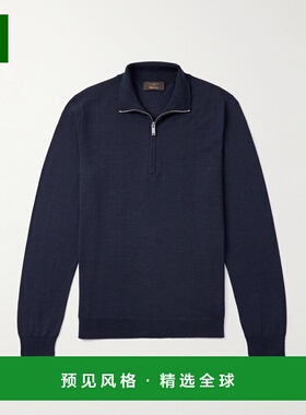 1h可退 Slowear 男士 Flexwool-Blend 修身半拉链毛衣 81