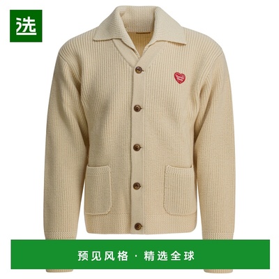 1h可退 香港直邮HUMAN MADE 男士 白色羊毛针织衫 HM30CS004