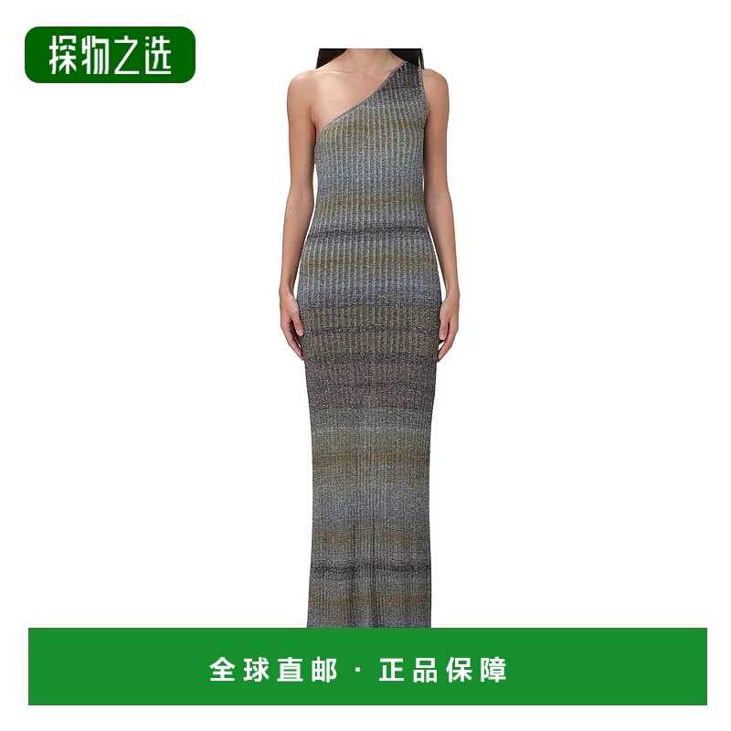 香港直邮Missoni 不对称单肩连衣裙 DS24SG36BK036R