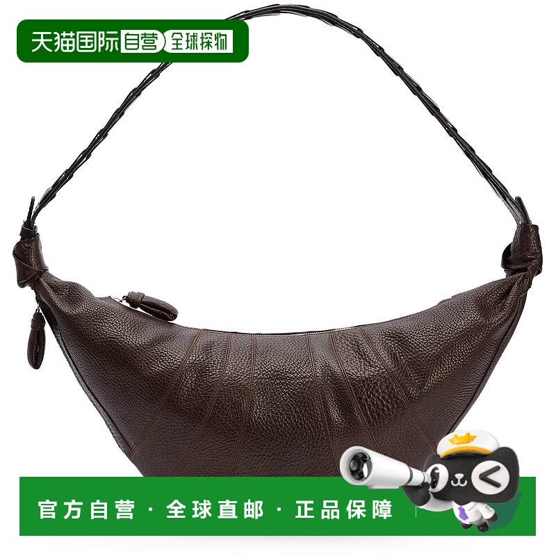 1h可退 香港直邮Lemaire 女士 大号人字纹梭织牛角包 brown棕色