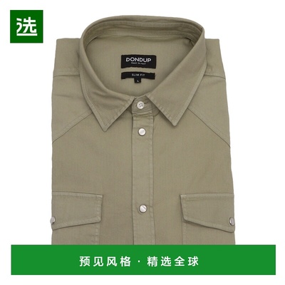 香港直邮DONDUP 男士衬衫 UC345SCS0103UPTD654 SS2025 绿色