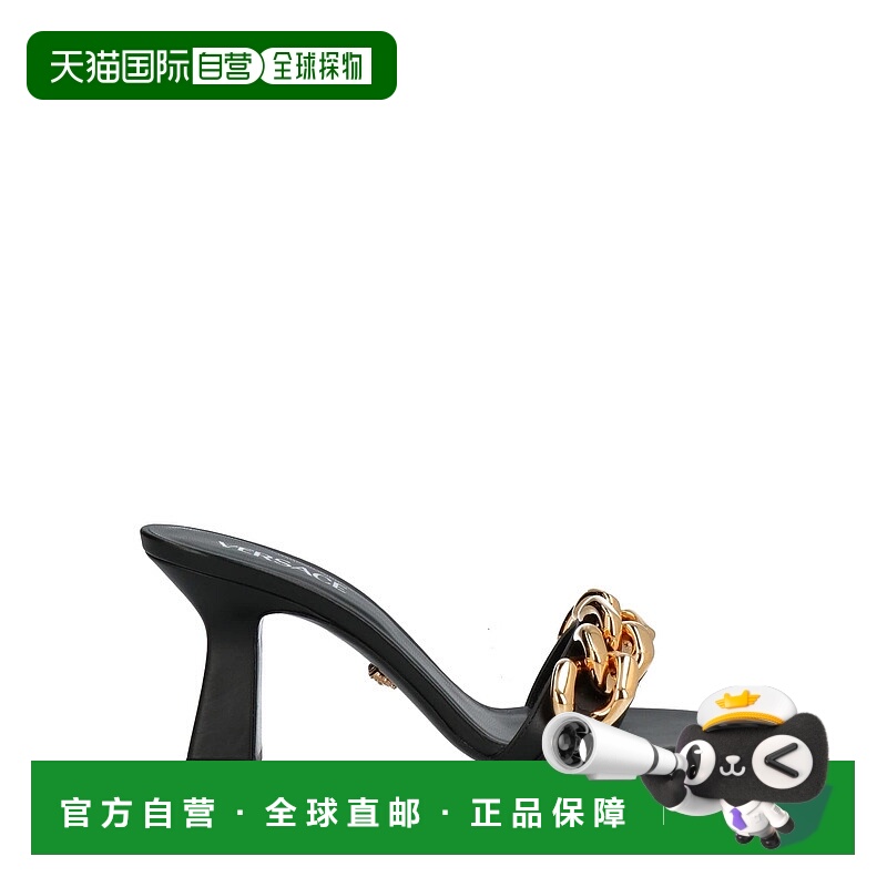 1h可退 香港直邮Versace 范思哲 女士 凉鞋 black黑色 舒适时尚