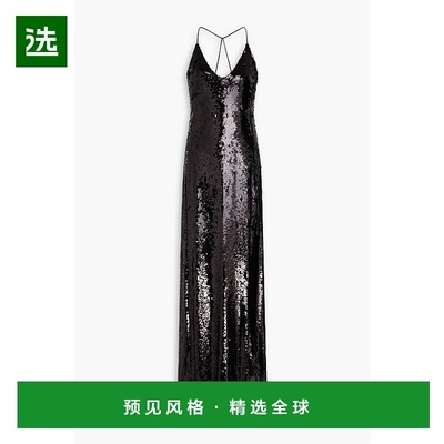 1h可退 香港直邮NILI LOTAN 女士 珠片薄纱睡裙 12176W688BLKBLAC