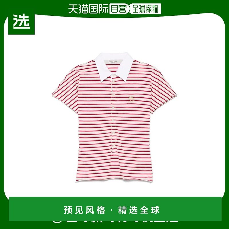 1h可退 香港直邮GOLDEN GOOSE 女士 条纹POLO衫 GWP02189P001893,女装/女士精品,POLO衫,淘宝优惠券,粉丝福利购,淘宝优惠卷