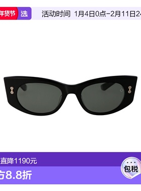 1h可退 香港直邮Akoni 女士 W 黑色醋纤太阳眼镜 AKS103A52BLK