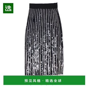 1h可退 香港直邮Elisabetta Franchi 女士 中长半身裙 black黑色