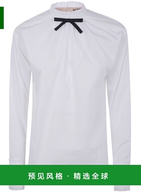 香港直邮N21 女士衬衫 G04201321101 SS2025 白色 FABRIC SHIRT