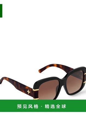 1h可退 欧洲直邮LV路易威登 女士渐变黑色醋酸纤维蝶形太阳镜