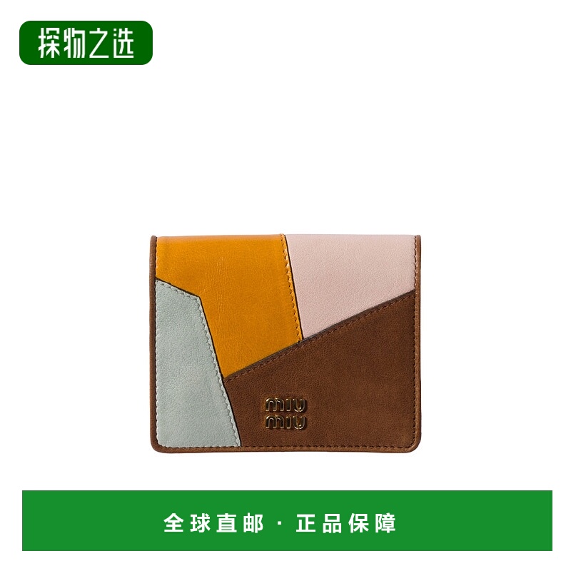 香港直邮Miu Miu 小号皮革拼布钱包 5MV2042IFM