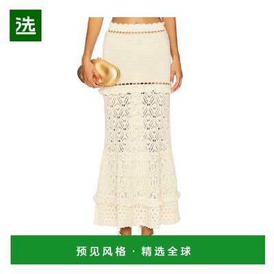 1h可退 香港直邮retrofete 女士 Magdalena 钩花半身裙 RSS251132