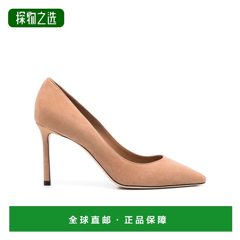 香港直邮Jimmy Choo Romy 85 高跟鞋 ROMY85KDUTOFFEE一脚蹬