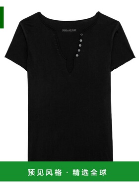 香港直邮ZADIG & VOLTAIRE 女士T恤 JWTN00447NOIR SS2025