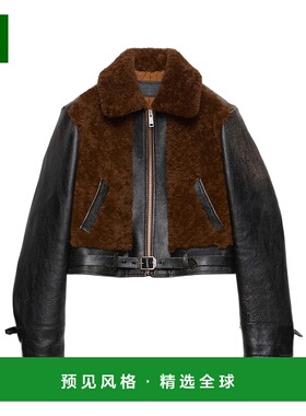 香港直邮Prada 长袖皮夹克 58A238172NSOOO