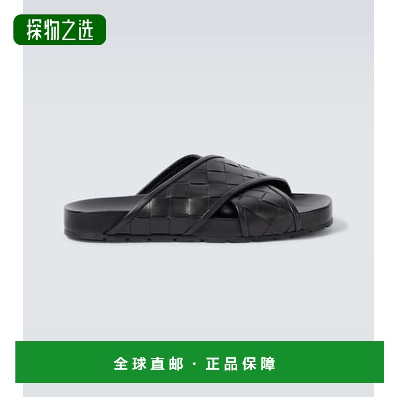 1h可退 香港直邮Bottega Veneta 葆蝶家 男士 Tarik 编织皮质凉鞋