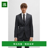 BOSS雨果BOSS BLACK 修身 欧洲直邮HUGO 剪裁初剪羊毛斜纹西装 外套