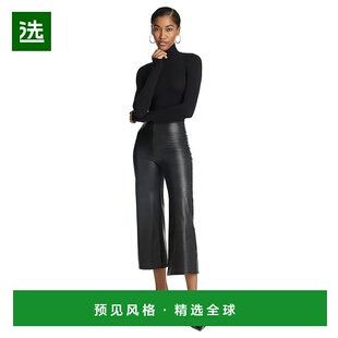 1h可退 香港直邮COMMANDO 女士 仿皮短款阔腿长裤 black黑色 舒适