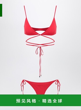 1h可退 香港直邮The Attico 女士 两件式红色三角比基尼 250WBC00