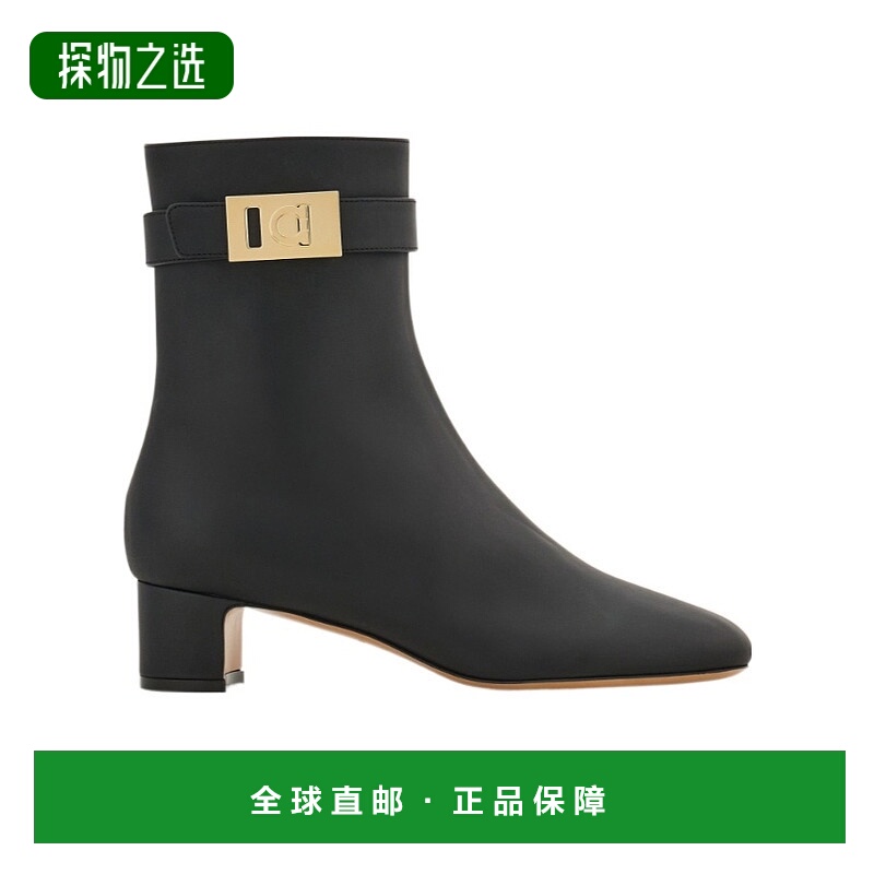 香港直邮Salvatore Ferragamo 带扣短靴 01K716
