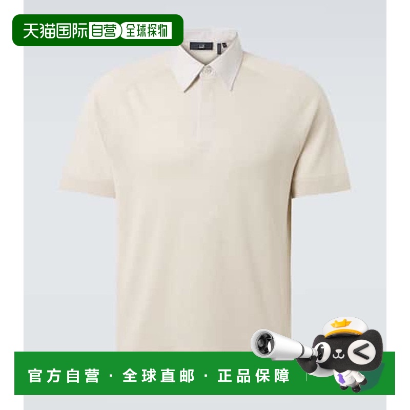 1h可退 香港直邮Dunhill 登喜路 男士 亚麻真丝Polo衫 white白色