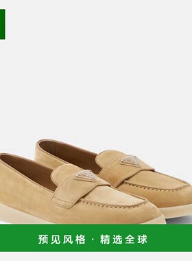 1h可退 香港直邮Prada 普拉达 女士 Saint Tropez 绒面革乐福鞋