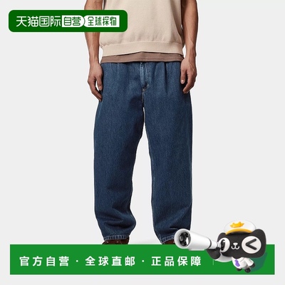 自营欧洲直邮Carhartt Wip 男士蓝色棉休闲裤裤子牛仔裤直筒裤