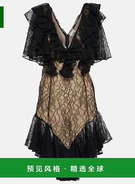 1h可退 香港直邮KHAITE 女士 Eyona Chantilly 蕾丝迷你连衣裙