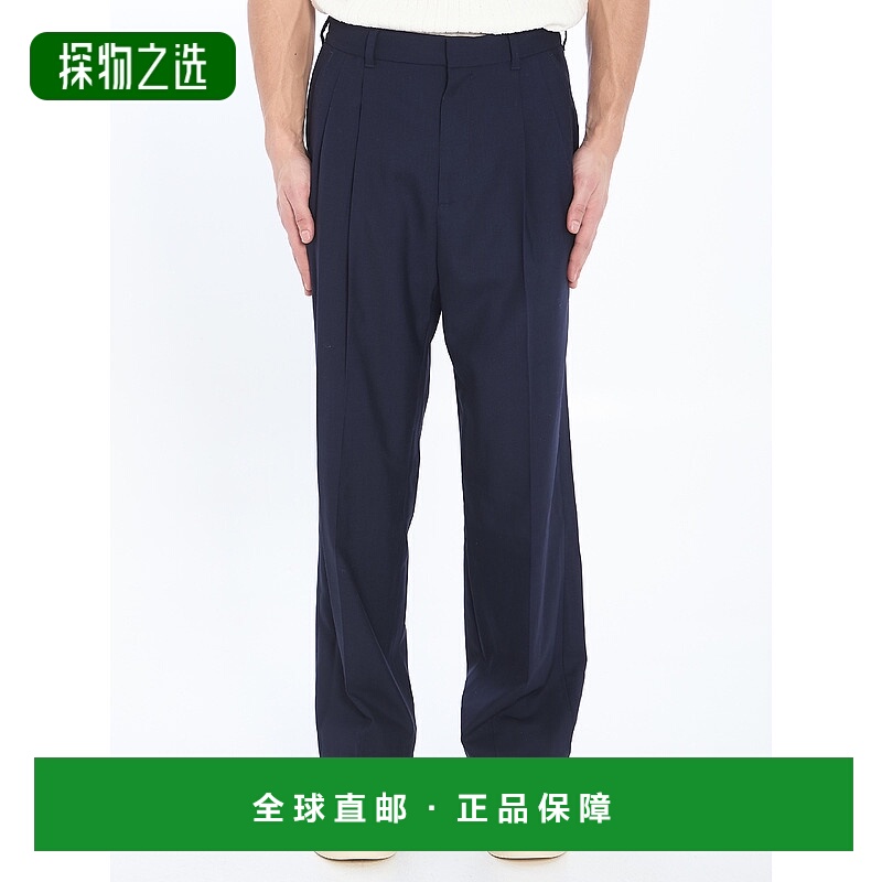 1h可退 香港直邮Casablanca 男士 精细剪裁前打褶裤子 MPS25TR257