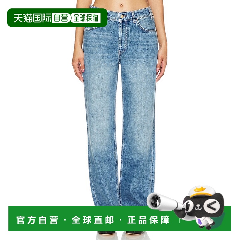 1h可退 香港直邮ANINE BING 女士 蓝色 Gavin Long 牛仔裤 A06100