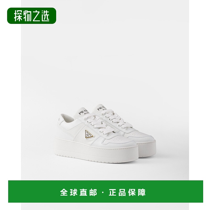 欧洲直邮PRADA (2025新品) Downtown Bold 皮革运动鞋