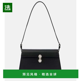 1h可退 香港直邮SAVETTE 女士 Symmetry 26 皮革肩包 black黑色