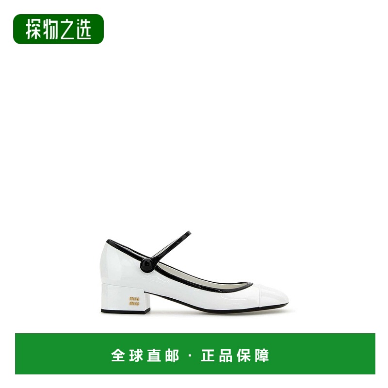 1h可退 香港直邮Miu Miu 缪缪 女士 白色皮质浅口鞋 5I435EFA0350