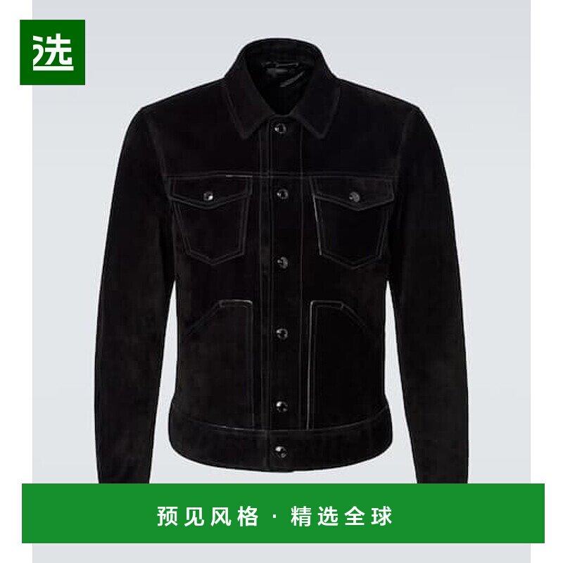 香港直邮Tom Ford 汤姆·福特 男士 绒面革军装夹克