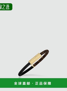 1h可退 欧洲直邮LV/路易威登 女士金色/黑色金属/小牛皮/帆布手链