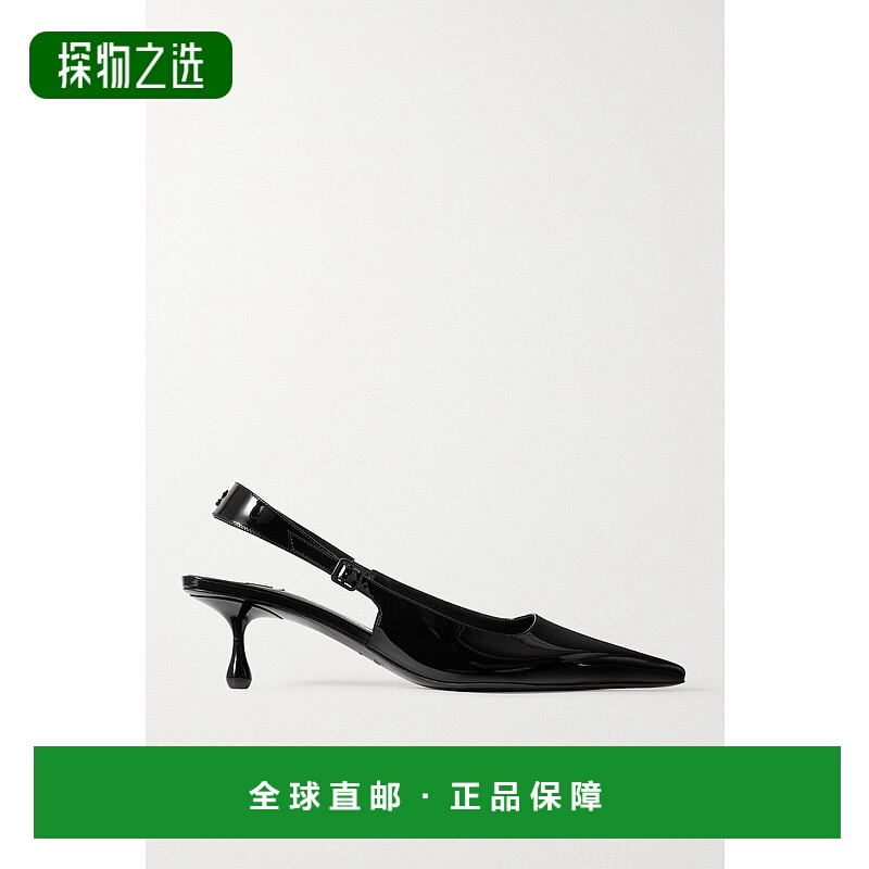 1h可退 香港直邮Jimmy Choo 周仰杰 女士 Amel 50 Logo精饰漆皮露