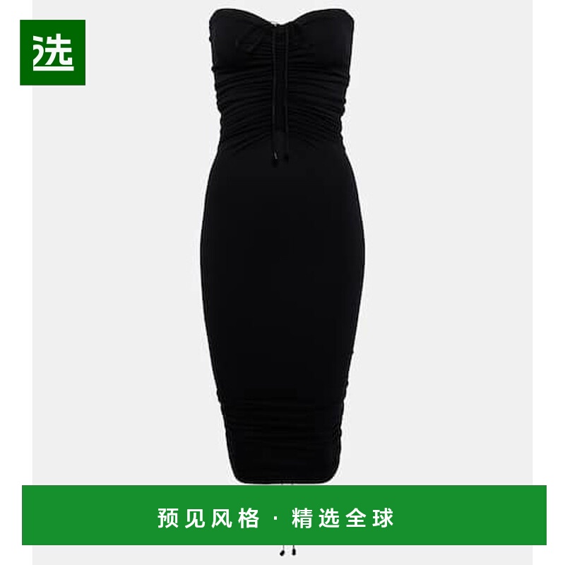 香港直邮Wolford 女士 Fatal 褶皱抹胸连衣裙包臀裙 001012迷你
