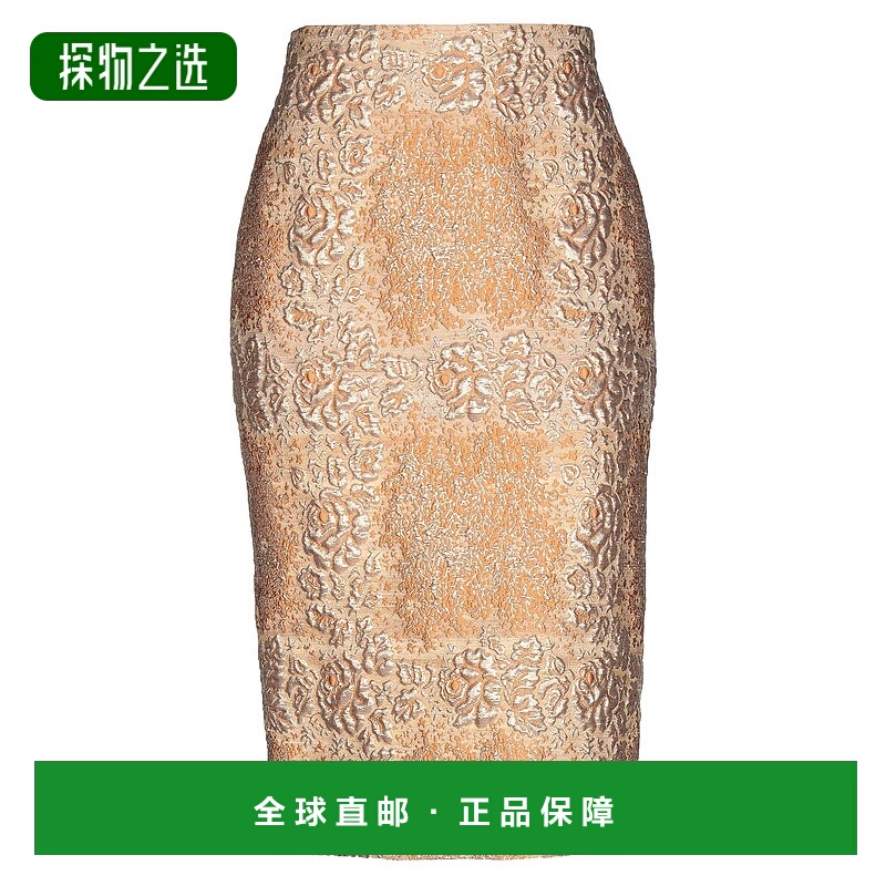 香港直邮valentino 华伦天奴 女士 中长半身裙 brown棕色 舒适时