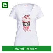 美国直邮 印花T恤 liu 1h可退 女士金属色圆领短袖 100 棉
