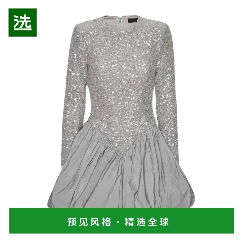 香港直邮ROTATE 女士连衣裙 114314039 AW2025 灰色 亮片刺绣连衣,女装/女士精品,连衣裙,淘宝优惠券,粉丝福利购,淘宝优惠卷