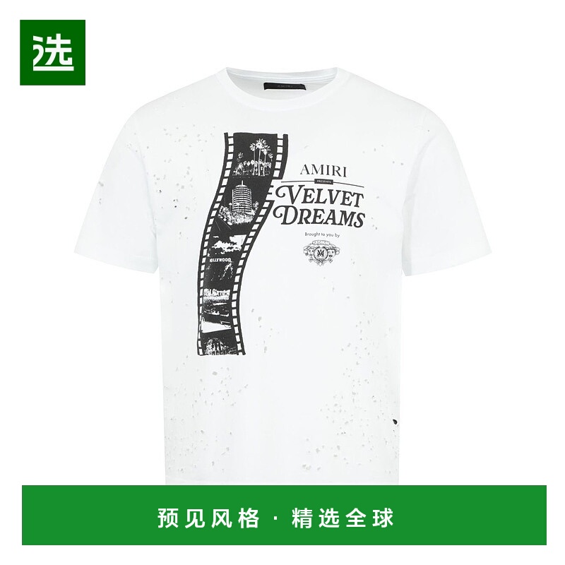 1h可退 香港直邮AMIRI 男士 FILM SHOTGUN T恤 AMJYTE1093新款 - 封面