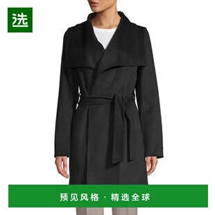 1h可退 【美国直邮】T Tahari T Tahari Ella 大衣 黑色