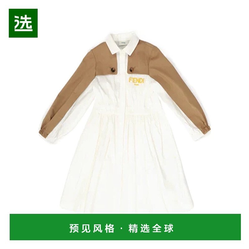 香港直邮Fendi 翻领长袖连衣裙 JFB565AAC3
