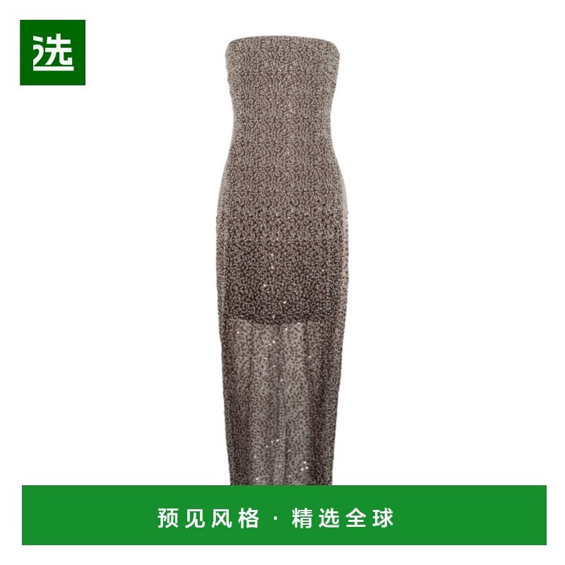 香港直邮ROTATE 女士连衣裙 1148343073 AW2025 灰色 串珠亮片连,女装/女士精品,连衣裙,淘宝优惠券,粉丝福利购,淘宝优惠卷