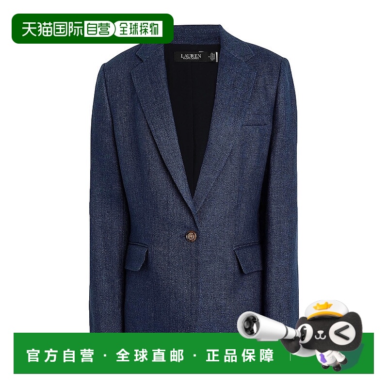 1h可退 香港直邮Lauren Ralph Lauren 女士 西装外套 blue蓝色 舒