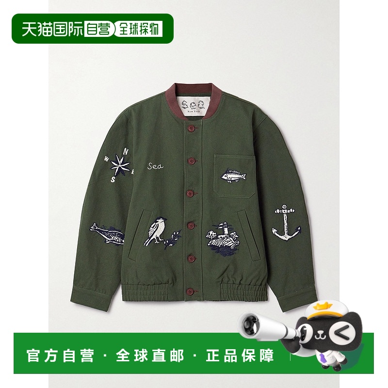 1h可退 香港直邮SEA 海洋 女士 Clyde 灯芯绒饰边刺绣棉质夹克 SS