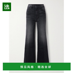 1h可退 香港直邮mother 女士 Hustler 卷边高腰喇叭牛仔裤 105071