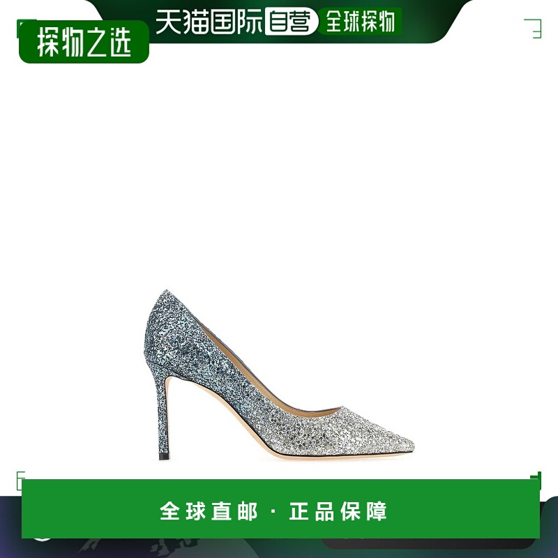 欧洲直邮JIMMY CHOO 女士高跟鞋ROMY85BRESILVERDUSKBLUE尖头
