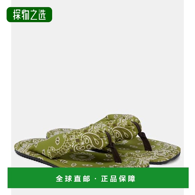 1h可退 香港直邮The Attico 女士 Indie bandana 印花人字拖