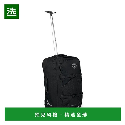 欧洲直邮Osprey FarpointWheeled Travel CarryOn男士黑色尼