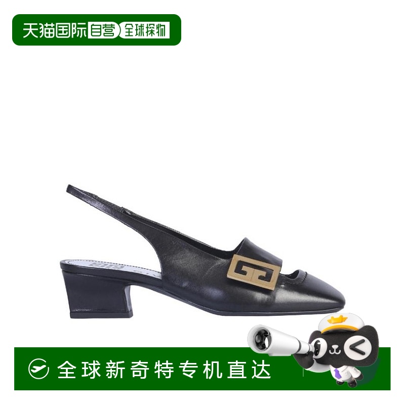 香港直邮Givenchy 金属徽标高跟鞋 BE401FE0LR纪梵希金色真皮