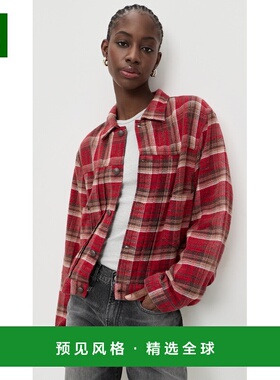 1h可退 香港直邮R13 女士 宽松褶裥机车夹克